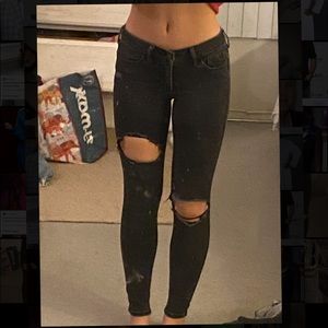 Hollister Black Ripped Skinny Jeans
